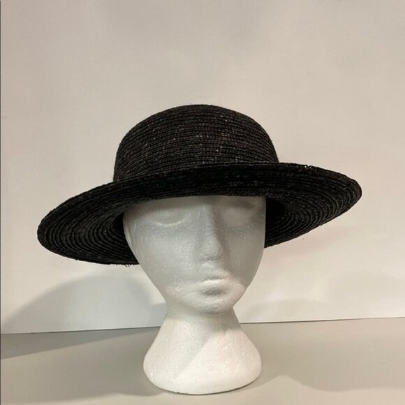 Festival Black Wide Brim Sun Hat - Picture 2 of 13